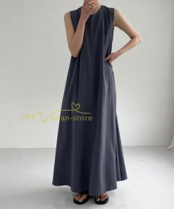 マキシ | ロングワンピース 夏ワンピース ノースリーブ タンクトップワンピース 30代40代 無地 フレアワンピース Aラインワンピース 50代60代 可愛い 大人