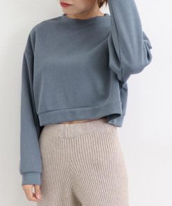 Tシャツ・カットソー | ショート丈スウェット レディース 韓国風