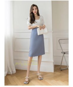 スカート | ロングスリット入り タイトレディース 膝下丈 大人 オフィス 20代 30代 40代 OL 仕事用 ビジネス 通勤通学 無地人気 着痩せ カジュアル 上品