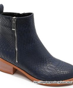 ショートブーツ | 大きいサイズ26.5cm レディース 上品 ブーツ 秋冬 春 チャンキーヒール 太ヒール 黒ブーツ シンプル ミドルヒール 大人 サイドファスナー