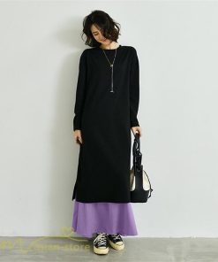 セットアップ | ワンピース 秋スカート レディース 秋物 ロングワンピース ロングスカート フリーサイズ 2点セット 着回し ウエストゴム 可愛い ゆったり 無地