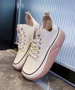 スニーカー | スニーカー レディース レディースシューズ ローカット 靴 厚底 ダッドウォーキングシューズ Pu革 厚底靴 美脚 厚底スニーカー 歩きやすい