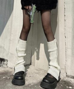 その他小物 | ニットレッグウォーマー ジップつき韓国風