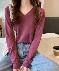 ｔシャツ・カットソー | 長袖Tシャツ インナー レディース インナーウェア 長袖 Tシャツ スリムインナー カットソー 2021 インナーTシャツ アンダーウェア 無地 Vネック