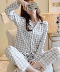 セットアップ | ルームウェア 長袖 レディース チェック柄