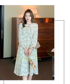 ミディアム | ワンピース レディース 長袖 膝丈ワンピー 春秋 きれいめワンピース オフィス ハイウエスト 春夏新作 通勤通学 カジュアル お出かけ 20代30代40代 エレガント