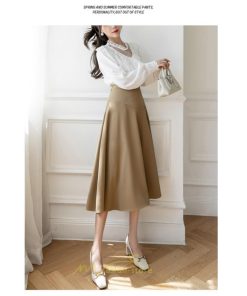 スカート | レディース ロング ミモレ フレアAライン ロング着痩せ 通勤 通学 オフィス OL オシャレ キレイめ カジュアル 20代30代40代50代