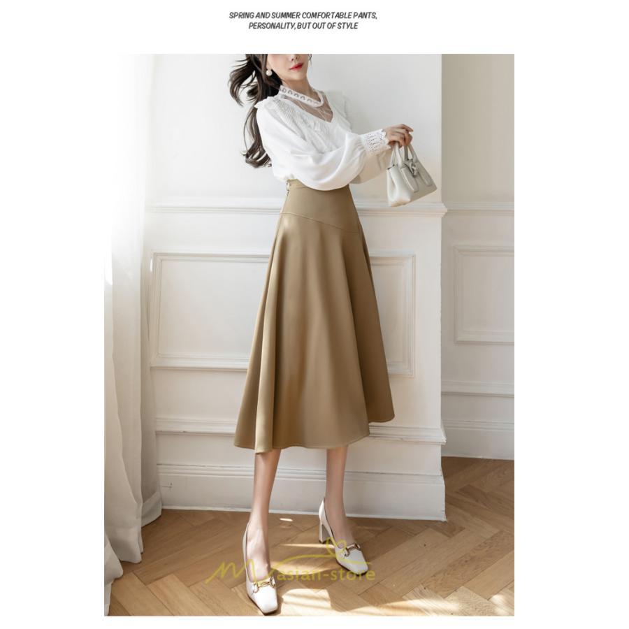 スカート | レディース ロング ミモレ フレアAライン ロング着痩せ 通勤 通学 オフィス OL オシャレ キレイめ カジュアル 20代30代40代50代