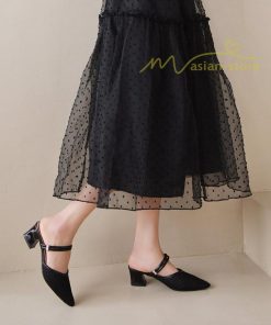 サンダル ミュール | チャンキーヒール サンダル レディース ミュール 2way パンプス 靴 春夏 疲れにくい 美脚 ミュールパンプスサンダル ポインテッドトゥ かかとなしパンプス