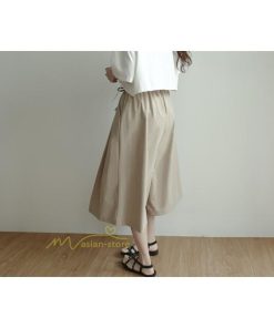 ワイドパンツ | ガウチョパンツレディース スカンツ スカーチョ リラックスパンツ 無地 ウエストゴム ゆったり シンプル 体型カバー おしゃれ ガウチョ ボトムス