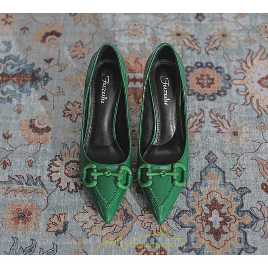 パンプス | 痛くない ポインテッドトゥ エナメル 疲れにくい 黒 緑 ベージュ パーティー 走れる 大人 春夏レディース 通勤 シューズ デート エレガント お仕事
