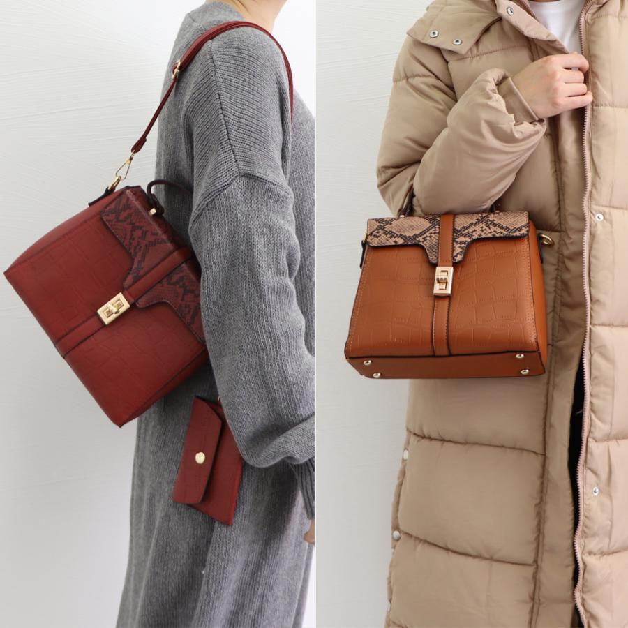 ハンドバッグ | レディース クロコ柄バッグ