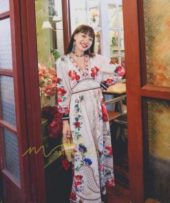 マキシ | ワンピース ロングワンピース レディース マキシワンピース おしゃれ ワンピ 花柄 エスニックスタイル レトロ風 春夏秋 カジュアル 新作 上品 お出かけ 通勤通学