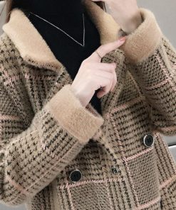 トレンチコート | グレンチェック チェスターコート 韓国