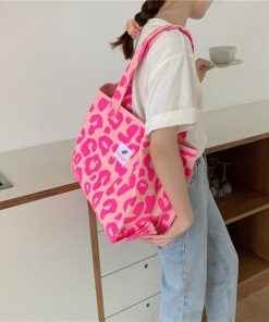 トートバッグ | キャンバスヒョウ柄 帆布鞄