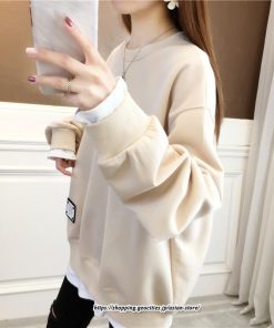 パーカー | トレーナー レディース レイヤードトレーナー 可愛い 重ね着風 ゆったり カジュアル 大人 無地 長袖トレーナー 秋新作 春秋 裏起毛 韓国風 冬 着痩せ