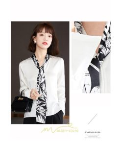 シャツ・ブラウス | シャツ ブラウス 秋冬 レディース スカーフタイ きれいめ フォーマル 春 長袖 白 通勤 OL フェミニン 上品 ゆったり エレガント ビジネス 2022新作
