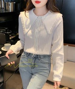 シャツ・ブラウス | ブラウス トップス プリーツ オフィスカジュアル 通勤 リボン付き レディース 韓国 ファッション 通学 カジュアル エレガント 優雅 OL オシャレ 通勤 上品 細身