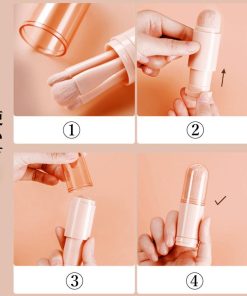 その他小物 | 一体型 蓋付き メイクブラシ 4本セット