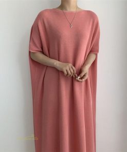 マキシ | ワンピース 夏 春 レディース 半袖 カジュアル 30代 20代 ロング かわいい 無地 5分袖 ゆるシルエット 体型カバー ビッグシルエット カジュアル