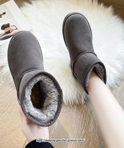 ブーツ | ムートンレディース ショートボア 防寒 暖かい 防風 裏起毛 軽量 冬 雪 カジュアル スノー痛くない 歩きやすい ファー