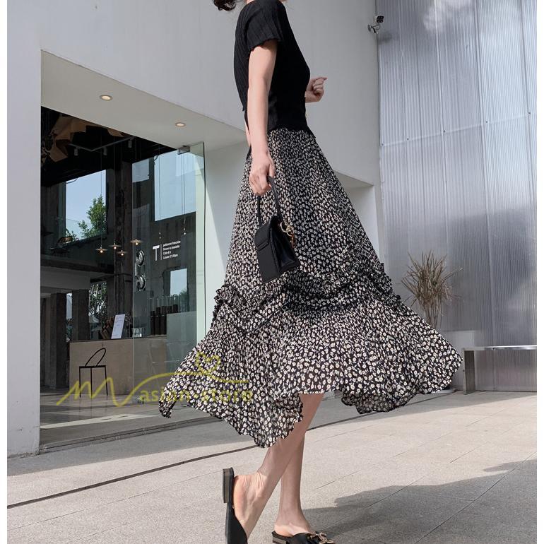 スカート | ロング 秋 花柄 柔らか ボトムス レディース ロングマキシ丈 シンプル 無地 カジュアル 着痩せ コーデ 春 30代 秋20代 40代 50代 夏物 夏