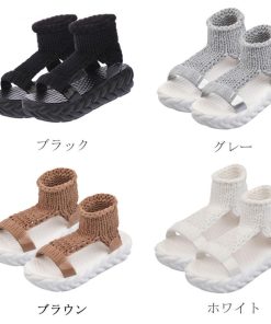 サンダル | レディース 厚底 メッシュ スポーツソックス 通気性 ニット歩きやすい