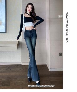 チノ・テーパード・ジョガー・スキニーパン | ブーツカット デニムパンツ レディース フレア ロング丈 カットオフ ストレッチ ハイウェスト コーデ ジーンズ 美脚パンツ 新作 20代30代40代 スリット 脚長