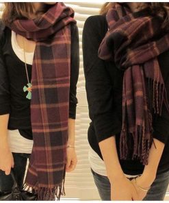 マフラー | ストール マフラー ロング スカーフ 秋冬 チェック柄 大判 ニット