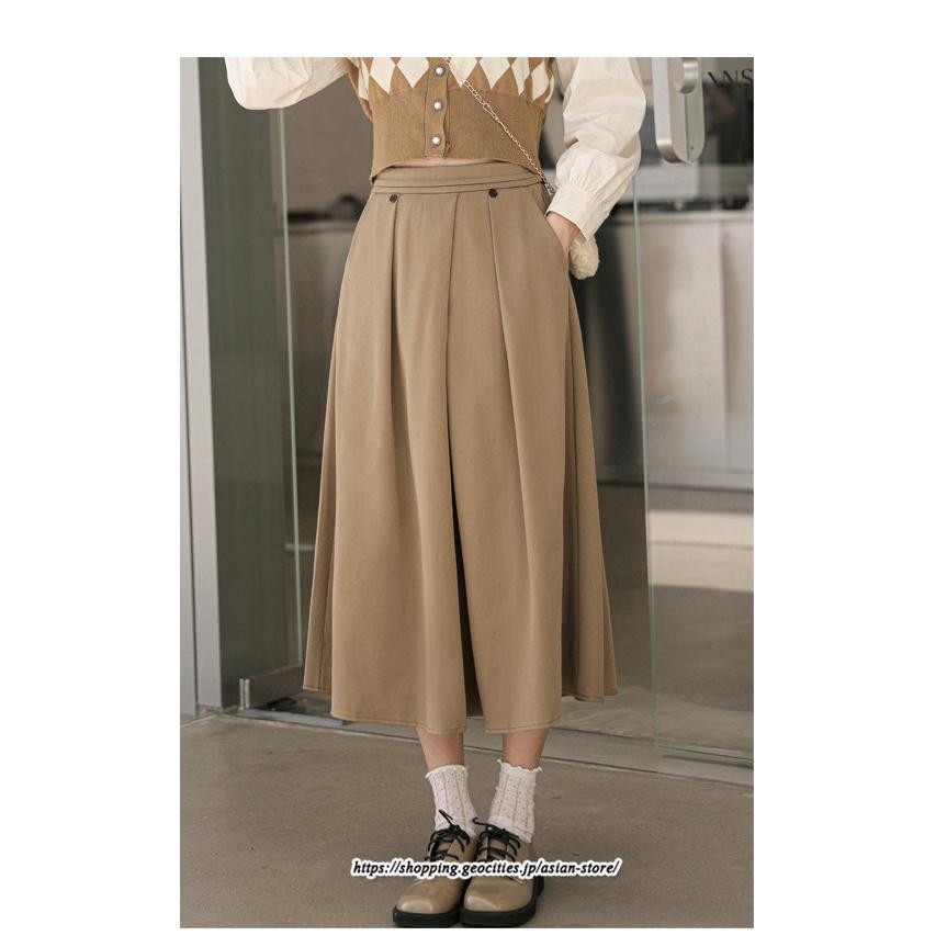 スカート | ロングきれいめ レディース ロング丈 女子会 デート 20代 30代 40代 50代 秋 冬 細見え ハイウエスト お出かけ 高見え あったか