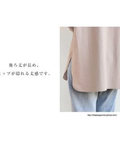 tシャツ・カットソー | Tシャツ Tシャツ コットン長袖オーバーサイズ裾ラウンドTシャツ レディース 綿Tシャツ 長袖Tシャツ クルーネック 秋物 ミドル丈 無地 丸首 長袖