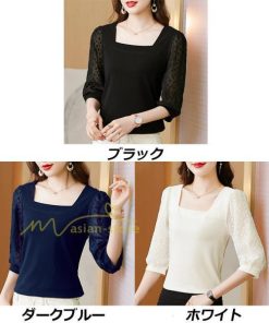 ｔシャツ・カットソー | Tシャツ レディース トップス 春夏 カットソー 半袖 五分袖 シフォンシャツ おしゃれ カジュアル シンプル コットン 夏服 綿 エレガント 着痩せ 30代40代50代