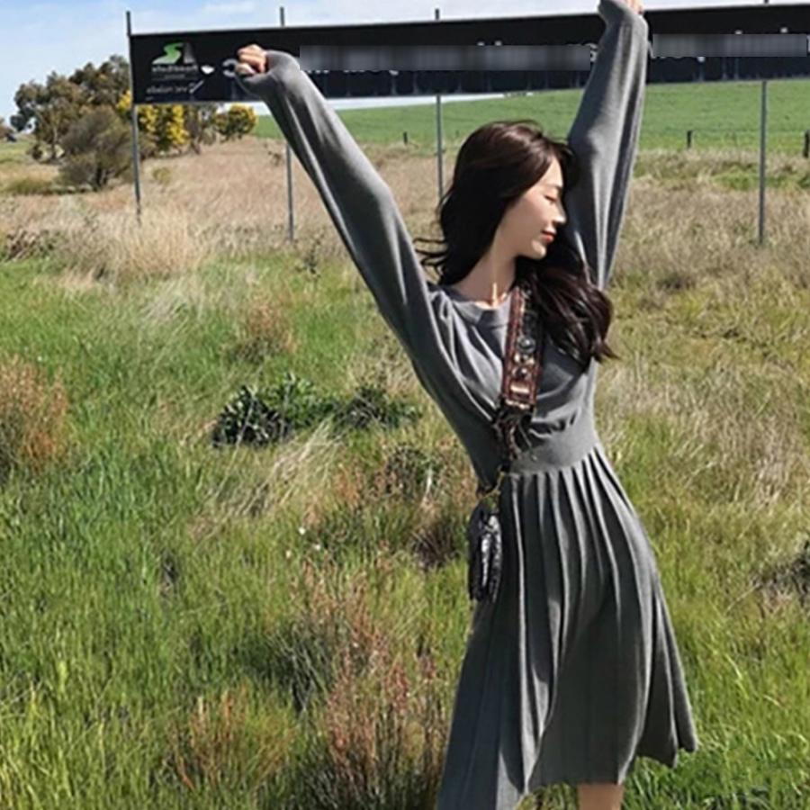 ワンピース | ニットプリーツワンピースレディースニット