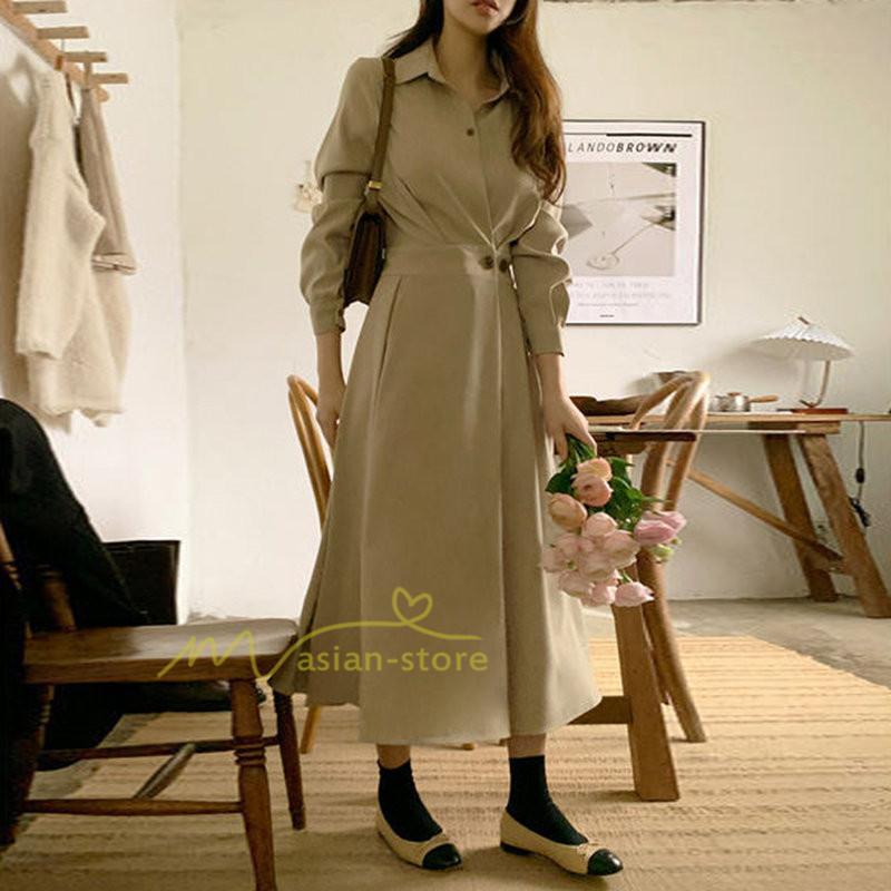 マキシ | 【大人風ロングワンピ】ワンピース レディース 夏 シンプル 無地 大人 マキシ丈 通勤着 20代30代40代50代 韓国ファッション エレガント 上品 ロングワンピース