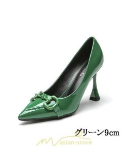 パンプス | 痛くない ポインテッドトゥ エナメル 疲れにくい 黒 緑 ベージュ パーティー 走れる 大人 春夏レディース 通勤 シューズ デート エレガント お仕事