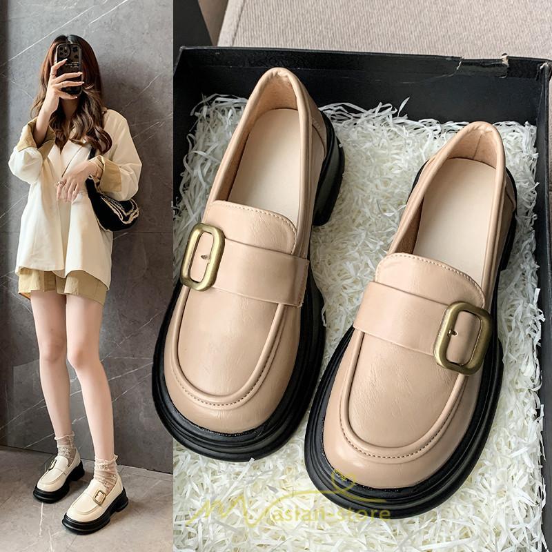 ローファー | レディース 靴 シューズ レザー調 合皮 厚底 履きやすい 韓国風 人気 クラシック 可愛い パンプス 通勤 春 夏 通学 冬 学生靴 秋