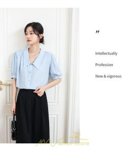 シャツ・ブラウス | ブラウス 半袖 レディース シャツ おしゃれ トップス レトロ オフィス 通勤 夏コーデ シンプル Vネック 上品 華奢見え 20代30代40代 着痩せ エレガント