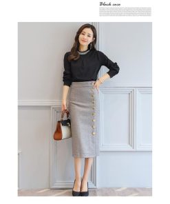 スカート | タイト秋冬 ツイード膝下丈秋冬春オフィス フォーマル エレガント 大人 タイト ヒップアップ 30代