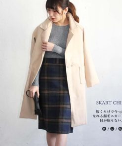 ひざ丈スカート | チェックスカート レディース ハイウエスト Aラインスカート ひざ丈 ボトムス