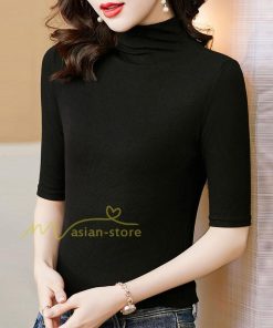 tシャツ・カットソー | トップス カットソー インナー Tシャツ レディース 五分袖 春 カジュアル おしゃれ 女性用 シンプル 着痩せ 20代30代40代50代 ホワイト ブラック 夏物 無地