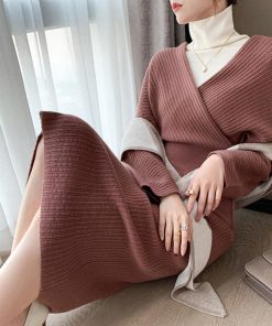 ワンピース | カシュクールニット韓国風