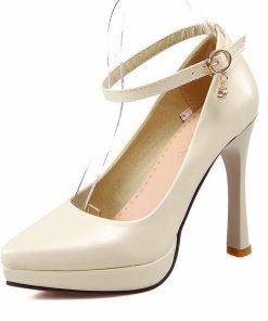 パンプス | ハイヒール シューズ ポインテッドトゥ ヒール 大きいサイズ レディース 走れる 細ヒール アンクルストラップ 宴会 歩きやすい ストラップ