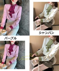シャツ・ブラウス | ブラウス レディース 長袖 ブラウスシャツ ボウタイ フォーマル チュニック 大人 春 夏 春夏 フォーマル スーツ トップス 20代 30代 2022作 OL 高級感 母 ママ