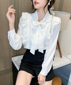 シャツ・ブラウス | ブラウス レディース 長袖 ブラウスシャツ ボウタイ フォーマル チュニック 大人 春秋 フォーマル スーツ オフィス トップス 30代 母 ママ きれいめ 20代 OL