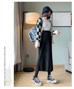 スカート | ニットマタニティウェア レディース 秋冬 コーデ 裾口スリット 妊婦服 産前産後 ハイウエスト マタニティスカート 大きいサイズ ゆったり ウエスト調整