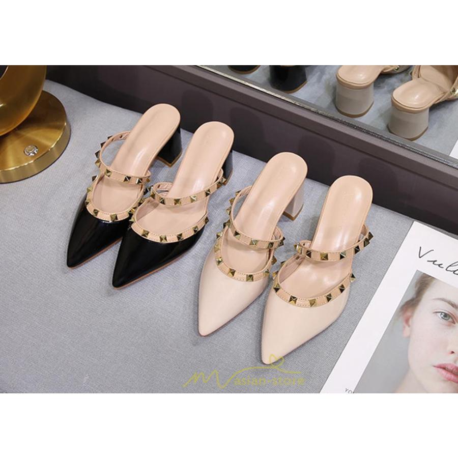 パンプス | サンダル レディース ストラップ ハイヒール 太めヒール 痛くない 6cmヒール 脱げない ブラック 黒 20.5-25cm ベージュ 小さいサイズ 美脚