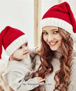 レディース | サンタ帽子 クリスマス 厚手 2022 サンタクロース 帽子 ふわふわ パーティー コスプレ サンタ 仮装 接客 子供 大人 イベント ニット 2type 親子