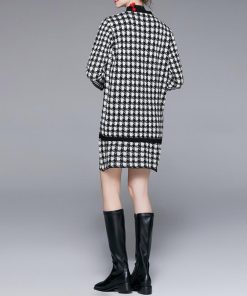 セットアップ | 千鳥柄 ニットレディース