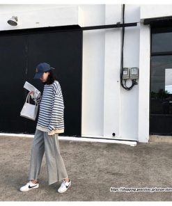 パーカー | トレーナー レディース プルオーバー クルーネック 長袖 トップス Tシャツ スウェット ゆったり ボーダー 秋冬 カジュアル ルームウェア 練習着 春 トップス