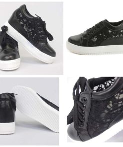 ショートブーツ | シューズ 靴 レースシースルー切り替え 痛くない レディース インヒールスニーカー 厚底